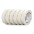 Idl Packaging 1in x 60 yd General Purpose Masking Tape, Natural Rubber Strong Adhesive, Easy to Tear, 6PK 6x-44574
